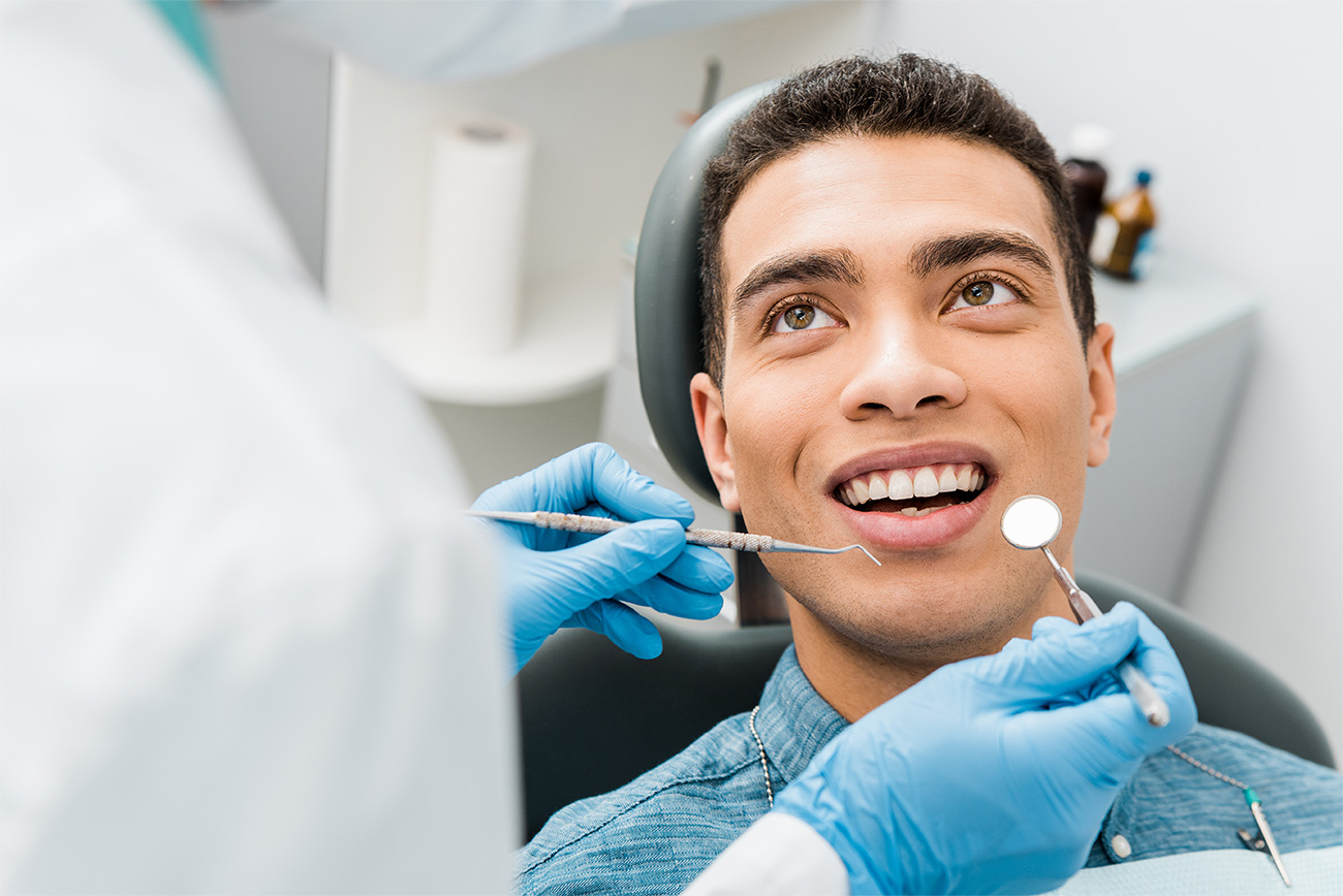 Patient enjoying a confident restored smile